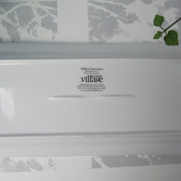 Porcelain Rectangular Serving Platter Fields of Provence by Gourmet Village - Picture 9 of 11
